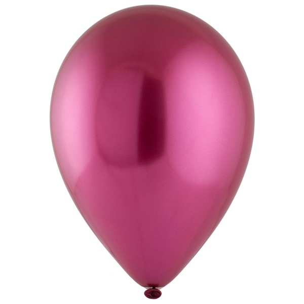 Кулька з гелієм Хром сатин бордовий 12д(30см) 1102-1847 фото