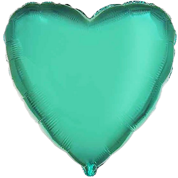 Фольговане серце смарагдове 1204-0010 фото