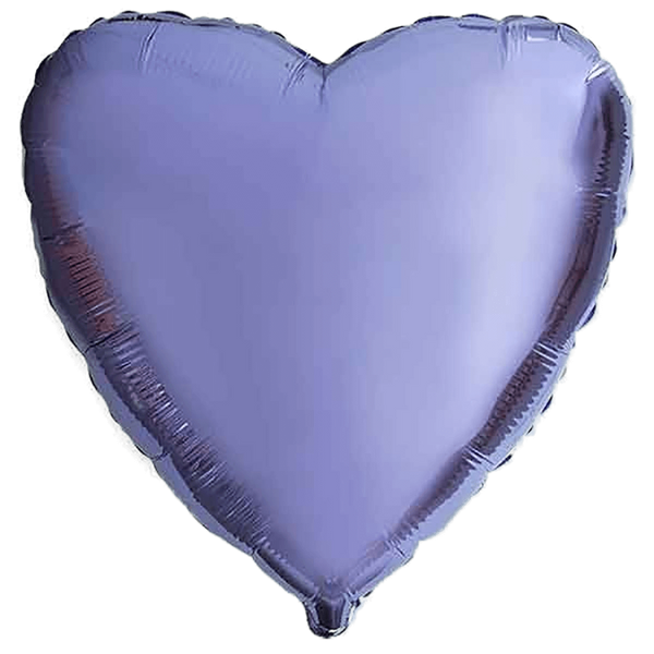 Фольговане серце лілове 1204-0011 фото