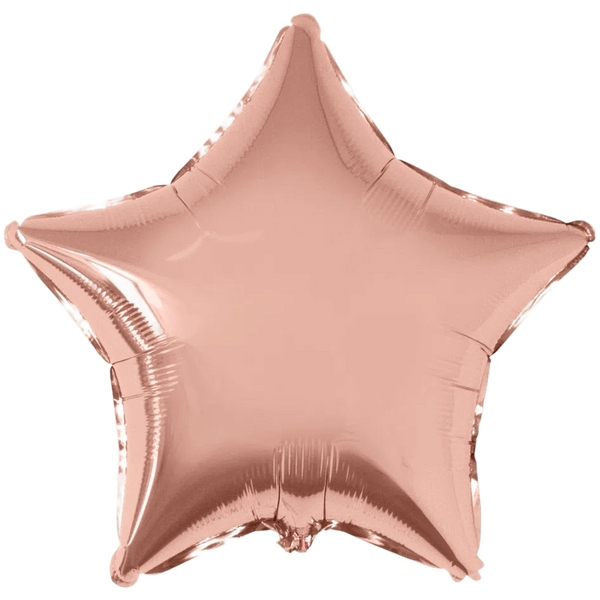 Фольгированная звезда - розовое золото 1204-0761 фото