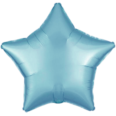 Фольгована зірка - сатин блакитна 1204-0949 фото