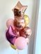 Сет гелієвих кульок "Зірка рожеве золото" buket - 0118 фото 1