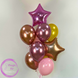 Сет гелієвих кульок "Зірка рожеве золото" buket - 0118 фото 2