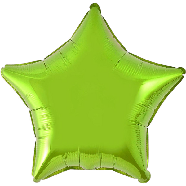 Фольгированная звезда светло-зелёная 3204-0016 фото