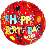 Фольгированный шар Happy Birthday- праздничный