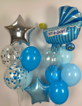 Набор шаров на выписку "Коляска It's a Boy"