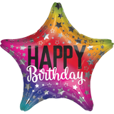 Фольгована кулька Happy Birthday -блискуча зірка