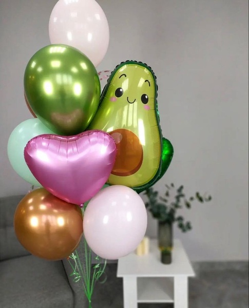 Набір гелієвих кульок Бейбі Авокадо buket - 0089 фото