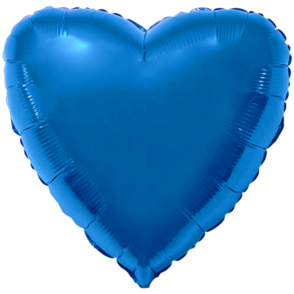 Фольговане серце синє  1204-0081 фото