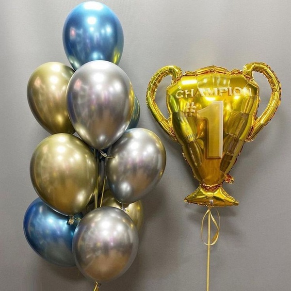 Набір гелієвих кульок " Кубок Чемпіона" buket - 0090 фото