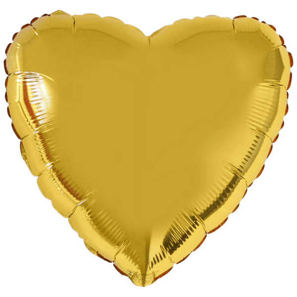Фольгированное сердце золотое 1204-0082 фото
