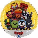Фольгированный шар с гелием Бравл Старс - Brawl Stars