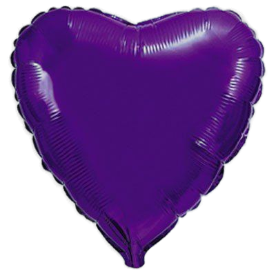 Фольговане серце фіолетове 1204-0087 фото