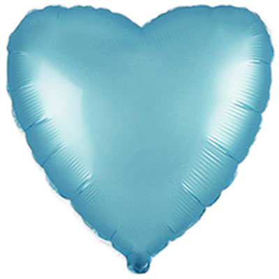 Фольговане серце блакитне 1204-0953 фото