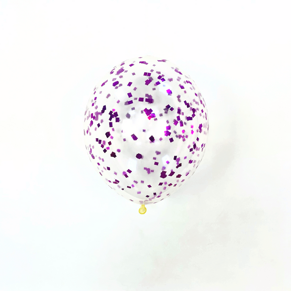 Гелієва кулька з конфетті Малиновий квадрат 7455-006 фото
