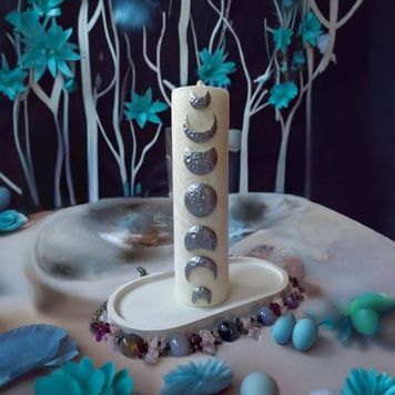 Свеча Julia's Candle Фазы Месяца с пальмового воска 18см 3877-8500 фото
