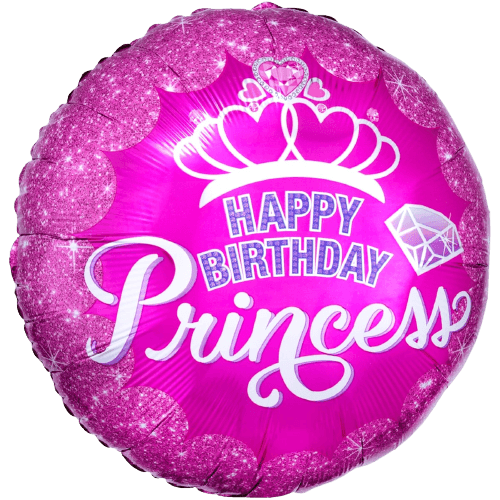 Фольгована кулька Happy Birthday корона 1202-3476 фото