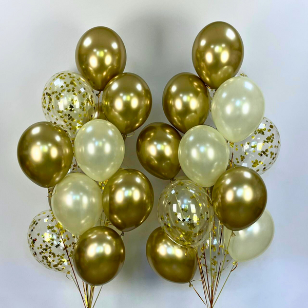 Набор гелиевых шаров "Gold Edition" buket - 0123 фото