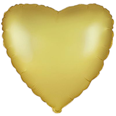 Фольгированное сердце сатин золотое 1204-0955 фото