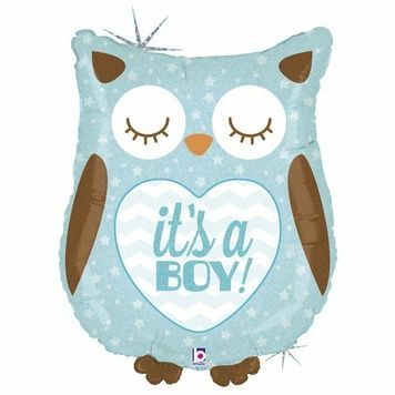 Фольгированная фигура Сова - Baby boy