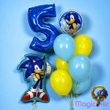 Набір гелієвих кульок Сонік - Sonic