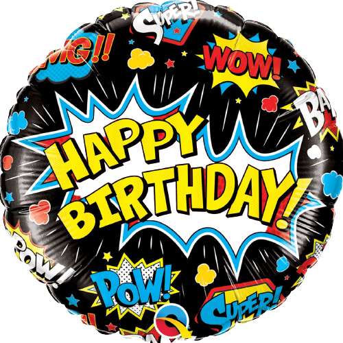 Фольгована кулька Happy Birthday комікси 3202-1089 фото