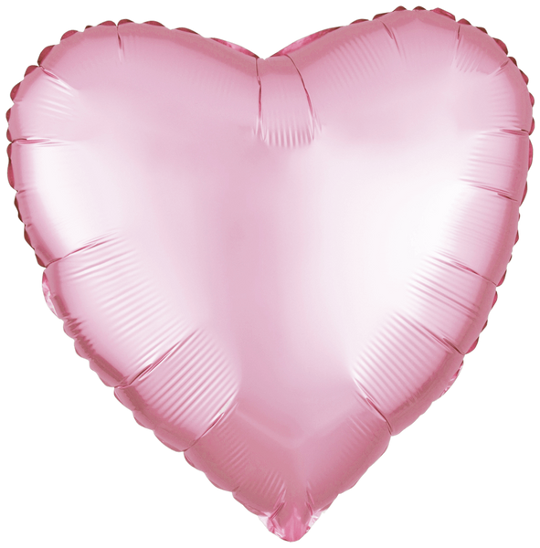 Фольговане серце сатин рожеве 1204-3011 фото