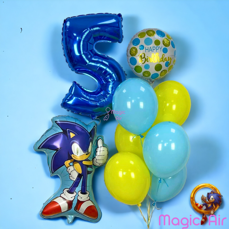 Набір гелієвих кульок Сонік - Sonic buket - 0111 фото