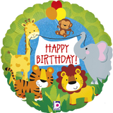 Фольгированный шар Happy Birthday сафари