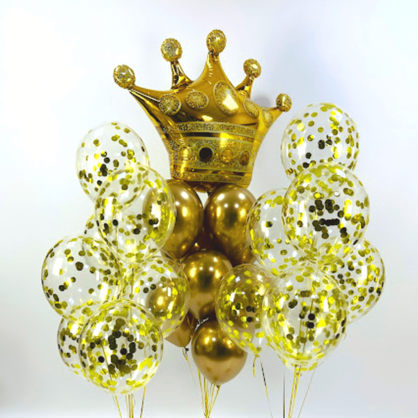 Набор шаров "Золотая Корона"  buket-0001 фото