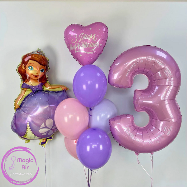 Набор гелиевых шаров "Принцесса София - Disney" buket - 0158 фото