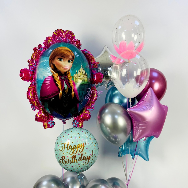 Набір кульок Ельза і Анна Крижане серце buket - 0058 фото