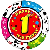 Фольгированный шар Happy Birthday цифра - от 1 до 9