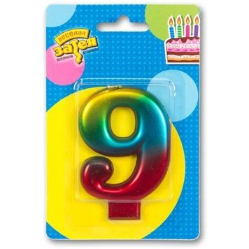 Свічка 9 веселка