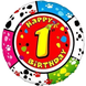 Фольгированный шар Happy Birthday цифры - от 1 до 9 1202-1789 фото 1