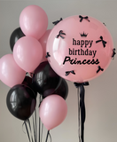 Набор гелиевых шаров с бантиками Happy Birthday Princess