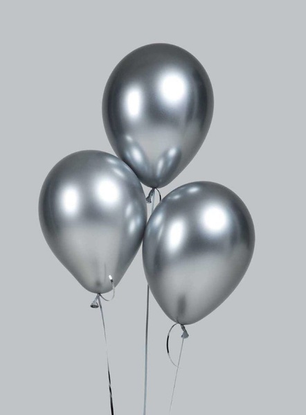 Кулька з гелієм Хром срібло 12д(30см) 3102-0631 фото