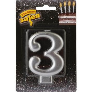 Свічка 3 срібло