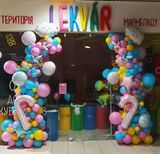 Різнокаліберна гірлянда з кульок "Цукерки-Карамельки"
