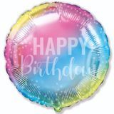 Фольгированный шар Happy Birthday- градиент