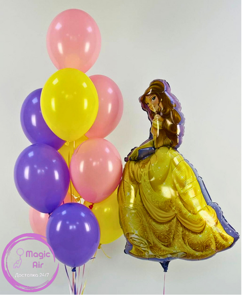 Набір гелієвих кульок "Принцеса Белль" buket - 0136 фото