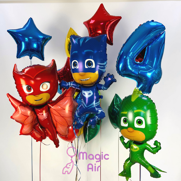 Набір гелієвих кульок PJ Masks - герої в масках buket - 0102 фото