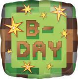 Фольгированный шар Майнкрафт B-Day