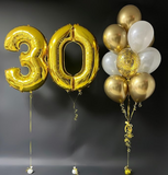Набор гелиевых шаров "30 Лет - Золото И Блеск"