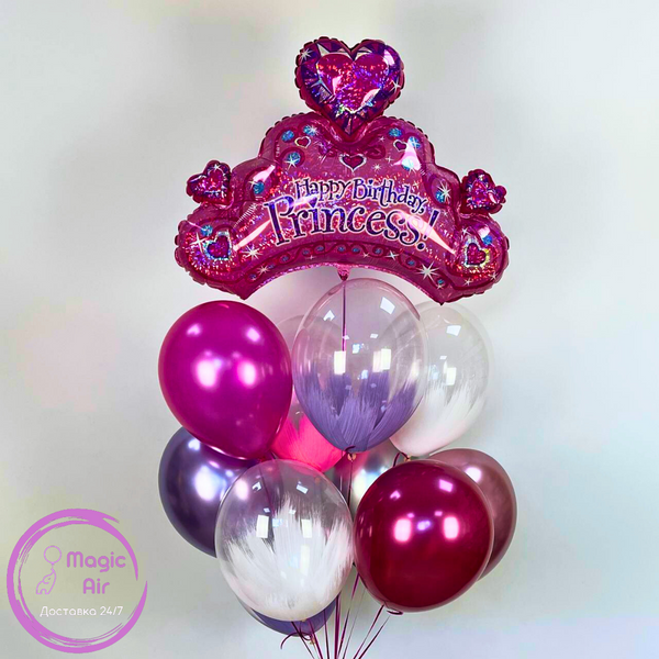 Набір гелієвих кульок " Діадема принцеси" buket - 0114 фото