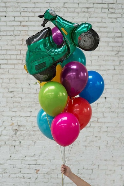Сет гелієвих кульок "Скутер" buket-0169 фото