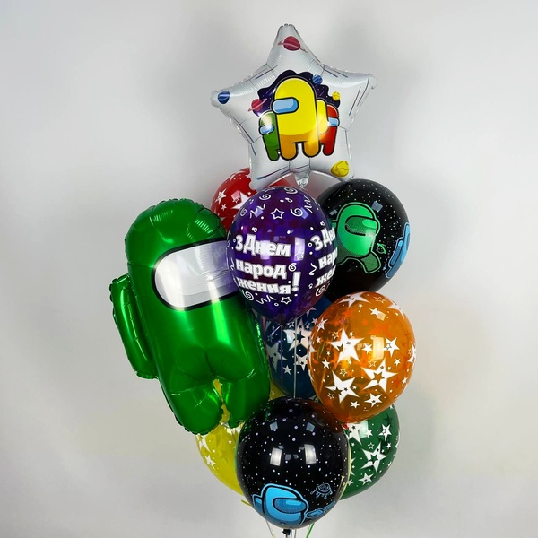 Набір кульок з гелієм Among Us buket - 0187 фото