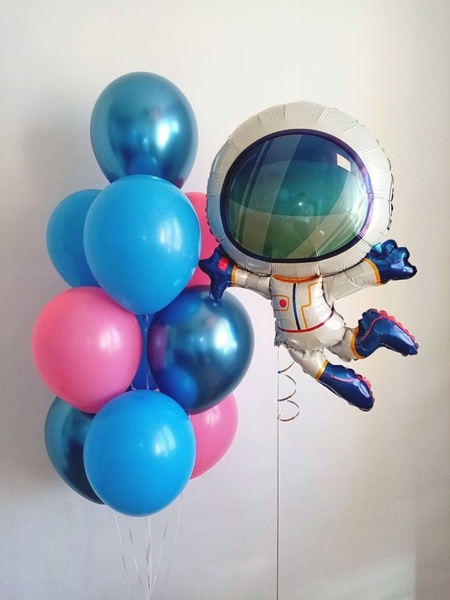 Набор гелиевых шаров "Полёт Космонавта" buket - 0066 фото