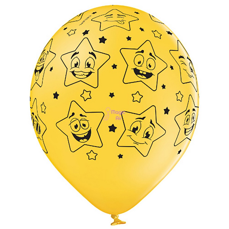Гелієва кулька 12" з малюнком - Зірки Super Star⭐ 3103-1387 фото