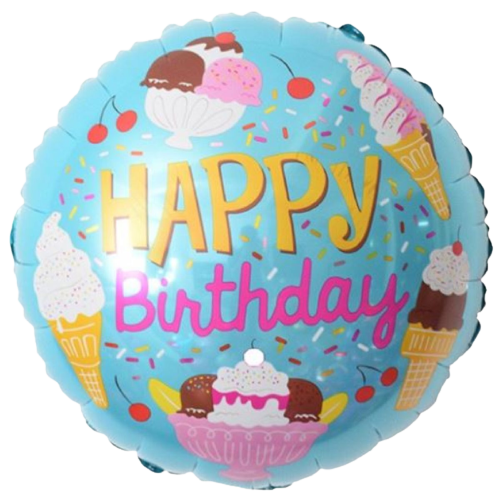 Фольгована кулька Happy Birthday -Морозиво 3202-3059 фото